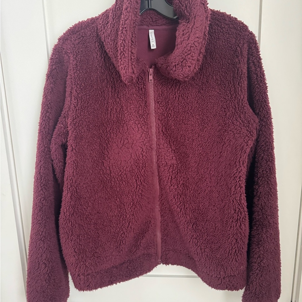 Z Supply Deep Burgundy Fleece Jacket